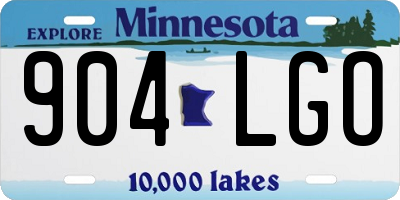 MN license plate 904LGO