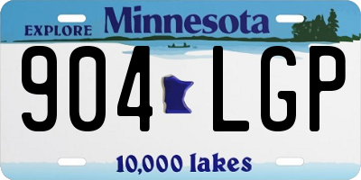MN license plate 904LGP