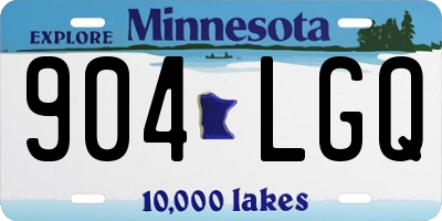 MN license plate 904LGQ