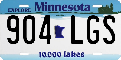 MN license plate 904LGS
