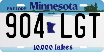 MN license plate 904LGT