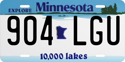 MN license plate 904LGU