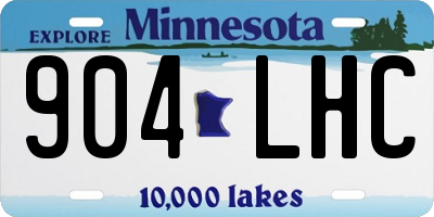 MN license plate 904LHC