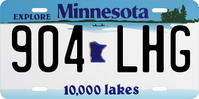 MN license plate 904LHG