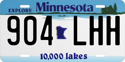 MN license plate 904LHH