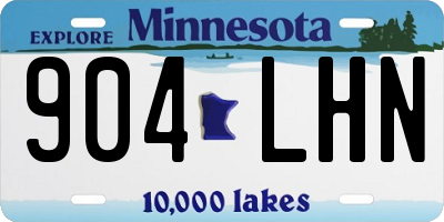 MN license plate 904LHN