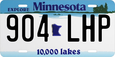 MN license plate 904LHP