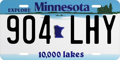 MN license plate 904LHY