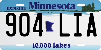 MN license plate 904LIA