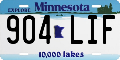 MN license plate 904LIF