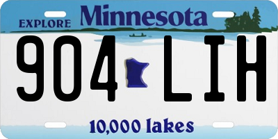MN license plate 904LIH