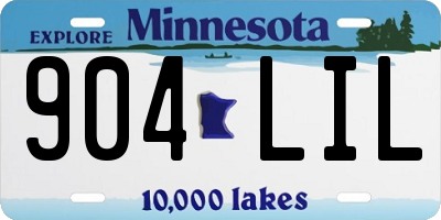 MN license plate 904LIL