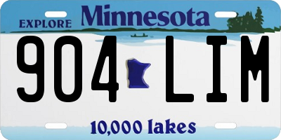 MN license plate 904LIM
