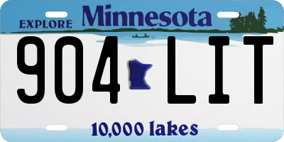 MN license plate 904LIT