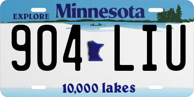 MN license plate 904LIU