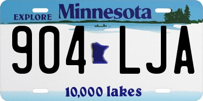 MN license plate 904LJA