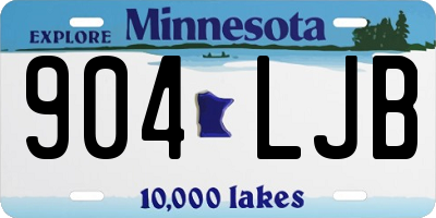 MN license plate 904LJB