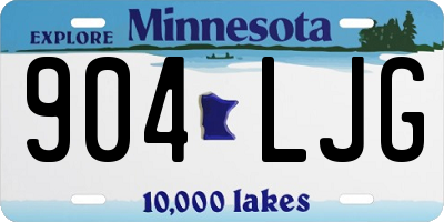 MN license plate 904LJG