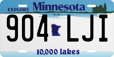 MN license plate 904LJI