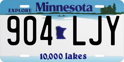 MN license plate 904LJY