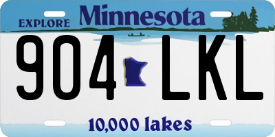 MN license plate 904LKL