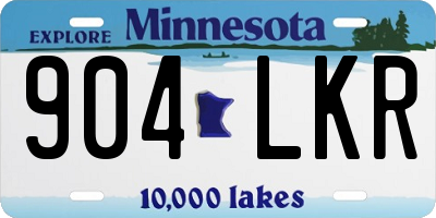 MN license plate 904LKR