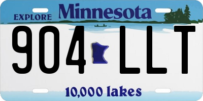 MN license plate 904LLT