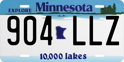 MN license plate 904LLZ