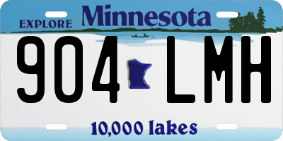 MN license plate 904LMH