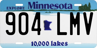 MN license plate 904LMV