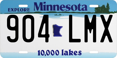 MN license plate 904LMX