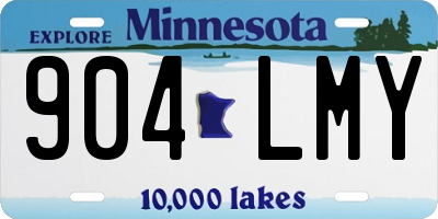 MN license plate 904LMY