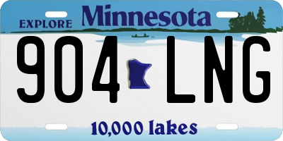 MN license plate 904LNG