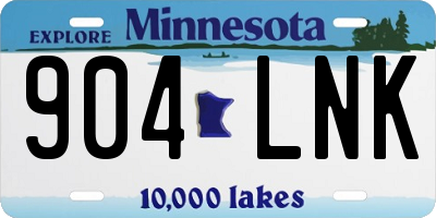 MN license plate 904LNK
