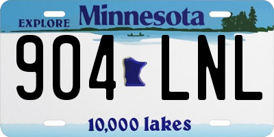MN license plate 904LNL