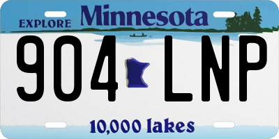 MN license plate 904LNP