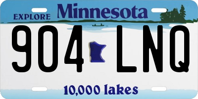 MN license plate 904LNQ