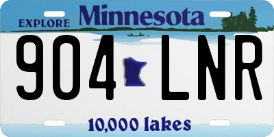 MN license plate 904LNR