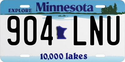 MN license plate 904LNU
