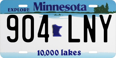 MN license plate 904LNY