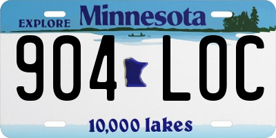 MN license plate 904LOC