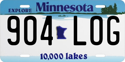 MN license plate 904LOG