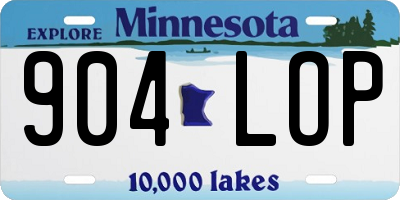 MN license plate 904LOP