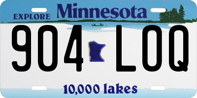 MN license plate 904LOQ