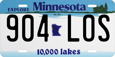 MN license plate 904LOS