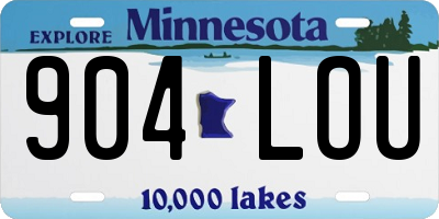 MN license plate 904LOU