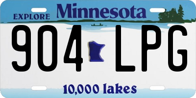 MN license plate 904LPG