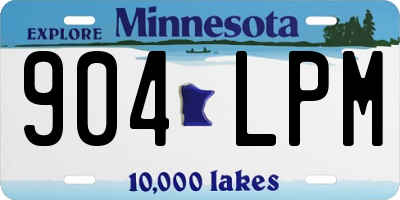 MN license plate 904LPM