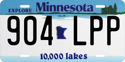 MN license plate 904LPP