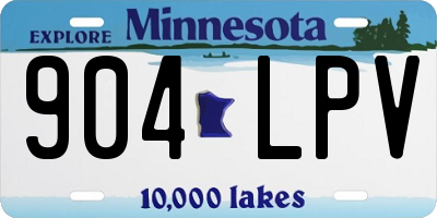 MN license plate 904LPV